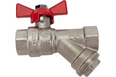 Шаровой кран c фильтром EUROS Grand 1/2&quot; ВР-ВР, ручка - бабочка EU.YT1086035 12_k