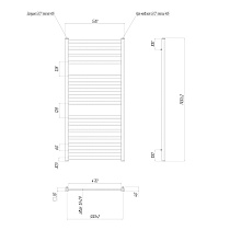 Полотенцесушитель электрический Lemark Melange LM49116EW П16 50x110 белый