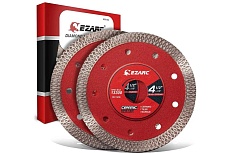 Алмазные отрезные диски 115 мм для УШМ по керамограниту, мрамору, плитке, 2 шт Ezarc 80761153
