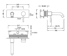 Смеситель для раковины Timo Saona 2371/18SM черное золото