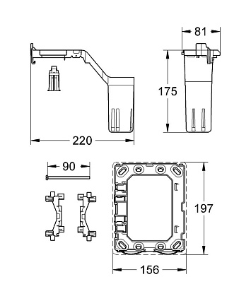 Крепежная рама GROHE Fresh для систем инсталляции GROHE Rapid SL 38796000