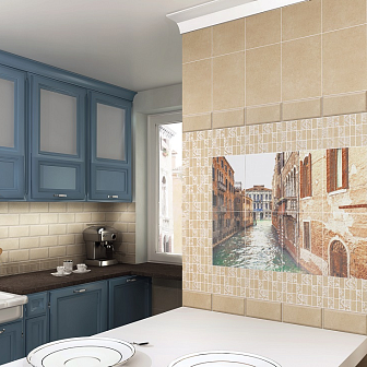 Бордюр Kerama Marazzi Золотой пляж светлый беж структурир. 9.9х20 см, 19021\3F