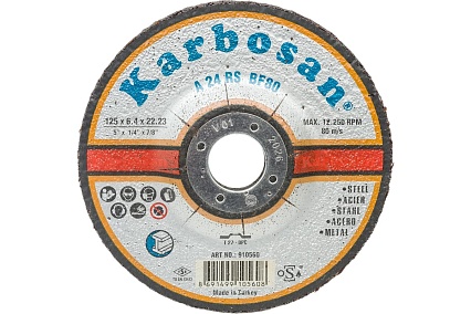 Диск шлифовальный по металлу 125х6.4х22 мм Karbosan KAR-910560
