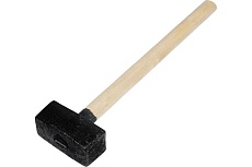 Кувалда ЛОМ литая, 4 кг, деревянная рукоятка 4613186