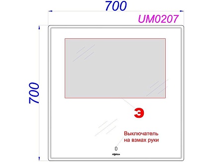 Зеркало Aqwella UM UM0207 70x70 см с подсветкой