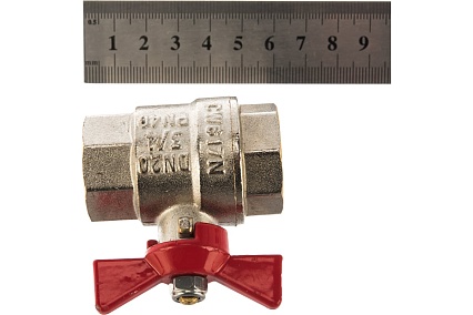 Шаровой кран Valtec Base рукоятка бабочка 3/4" внутренняя-внутренняя VT.217.N.05