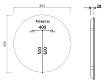 Зеркало Vincea VLM-3DE800B-2 80x80 см, сенсорный выключатель и диммер, антипар, черный