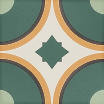 Керамогранит DNA Tiles Sync Circle Green 15x15 см, 125631