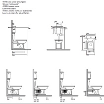 Унитаз с низким бачком Kerasan Waldorf 418201/411601