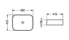 Раковина Azario AZ-78326MB 60 см матовый черный