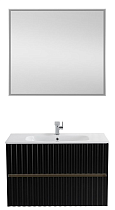 Мебель для ванной Art&Max Elegant 90 см, LED подсветка, черный матовый