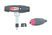 Отвертка для бит KS Tools с ручкой-трансформером, 1/4", в комплекте с 5 битами 911.2475