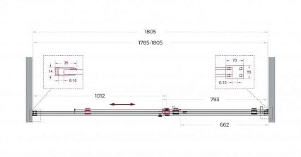 Душевая дверь BelBagno SOFT_CLOSE-2-BF-1-180-C-GM 180x200 прозрачная, оружейная сталь Душевая дверь BelBagno SOFT_CLOSE-2-BF-1-180-C-GM 180x200 прозрачная, оружейная сталь