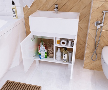 Тумба с раковиной 1MarKa Mira 60 см напольная