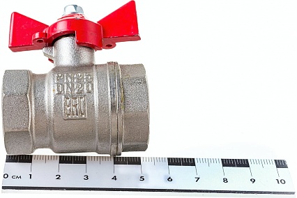 Латунный шаровой кран для воды Valfex OPTIMA 3/4" ВР/ВР бабочка VF.217.NLB1.034.Bir