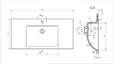 Раковина Vincea VCB-13100W 100 см, белый