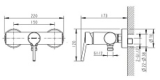 Смеситель для душа Bravat Palace F9172217CP-01-RUS