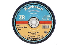 Диск лепестковый INOX 180х22 мм низкой плотности Karbosan KAR-982740