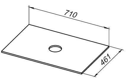 Столешница Allen Brau Reality 71 см graphite structure, 1.32022.GR-S