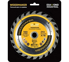 Диск пильный по дереву WoodMaker 190x30/20 мм, Z=24, АТВ Diamond Industrial DIDD190Z24