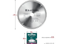 Диск пильный по алюминию Kraftool Multi material 235x30 мм, 64Т 36953-235-30