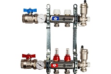 Коллектор из нержавеющей стали в сборе с расходомерами STOUT 2 выхода SMS 0907 000002