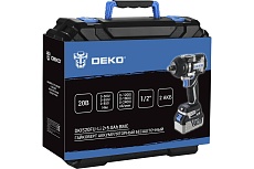 Аккумуляторный бесщеточный гайковерт Deko DKIS20FU-Li 20 В, 2х5.0 Ач, 850 Нм, в кейсе 063-4433
