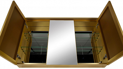 Зеркальный шкаф De Aqua Алюминиум 120 см, с подсветкой, медь