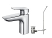 Смеситель для раковины Aquatek Вега AQ1011CR донный клапан, хром