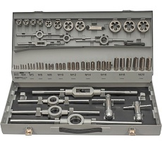 Набор метчиков и плашек H-Tools M3-M20 HSS-G 56пр 08331040