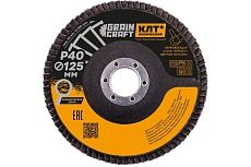 Круг лепестковый конический 125x22.2 мм, Р40, керамика GRAINCRAFT 10000858