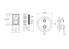 Смеситель для ванны Aquatek Классик AQ1547MB черный матовый