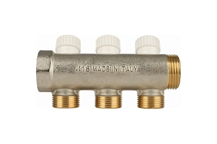 Регулирующий коллектор STOUT 1", 3 отвода 3/4" ЕК RG008UJF58O77P