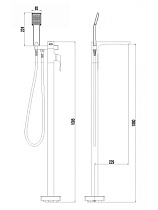 Смеситель напольный Lemark Unit LM4544C