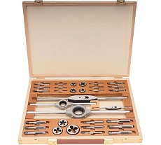 Набор метчиков и плашек Bucovice Tools BSW 1/8-1/2 115CrV3 34 предмета 311012