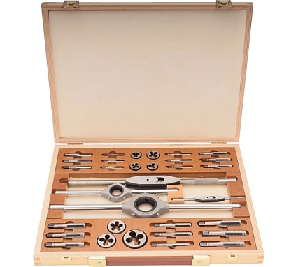 Набор метчиков и плашек Bucovice Tools BSW 1/8-1/2 115CrV3 34 предмета 311012