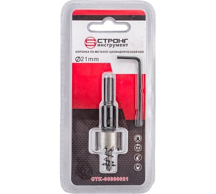 Коронка по металлу HSS 21 мм Strong CTK-06300021