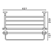 Полка для полотенец Art&Max Antic Crystal AM-2622SJ-Br бронза