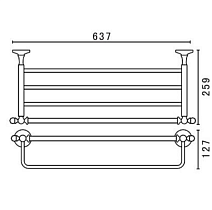 Полка для полотенец Art&Max Antic Crystal AM-2622SJ-Br бронза