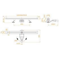 Трап для душа RGW SDR-50B 80 см черный 76215080-04