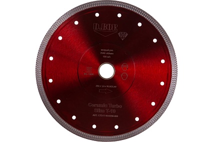 Диск алмазный Ceramic Turbo Slim T-10 (250x1.8x30/25.4 мм) D.BOR CTS-T-10-0250-030