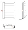 Полотенцесушитель водяной Aquanet Fiona(г) 30x80 см, 7 секций