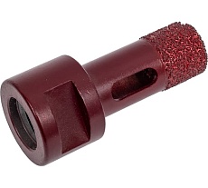 Коронка алмазная вакуумная по камню D18-15W-40L-M14 (18х40 мм; М14) Messer 06-35-018