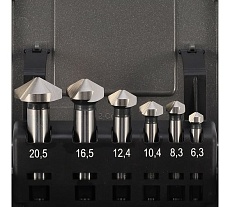 Набор зенковок H-Tools 120гр. 6.3-20.5мм 3z HSSE-Co5 6шт 890806EHT
