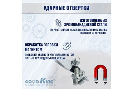 Набор ударных отверток GOODKING 12 предметов OB-10012