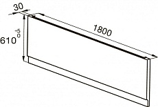 Фронтальная панель для ванны Jacob Delafon Evok 180 см E6962RU-00