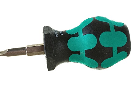 Короткая отвёртка для карбюраторов, шлицевая WERA 335 Stubby SL 5,5x1,0x24,5 мм WE-008842
