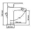 Смеситель WasserKRAFT Abens 2006 черный матовый, донный клапан