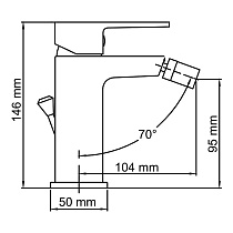 Смеситель WasserKRAFT Abens 2006 черный матовый, донный клапан