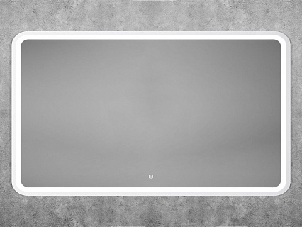 Зеркало Art&Max Genova 120x80 с подсветкой, белый матовый AM-Gen-1200-800-DS-F-White